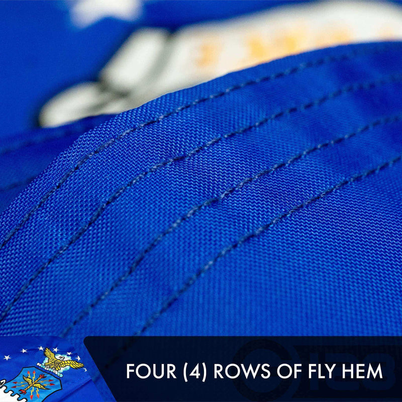 Load image into Gallery viewer, US Air Force Flag | 3x5 Ft | Double ToughWeave Series Double Sided Embroidered 210D Polyester | Military Flag Embroidered Design Indoor Outdoor Brass Grommets Heavy Duty 2 ply - Skoutley Outdoors LLC
