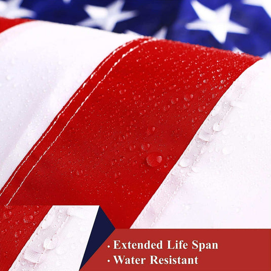 American USA US Flag 2x3 ft Deluxe Embroidered Stars Sewn Stripes Brass Grommets Durable Indoor Outdoor Use - Skoutley Outdoors LLC