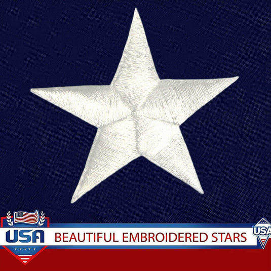 American USA US Flag 2x3 ft Deluxe Embroidered Stars Sewn Stripes Brass Grommets Durable Indoor Outdoor Use - Skoutley Outdoors LLC