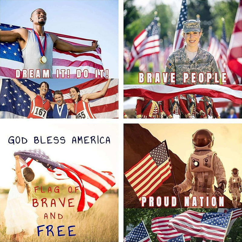 Load image into Gallery viewer, American USA US Flag 2x3 ft Deluxe Embroidered Stars Sewn Stripes Brass Grommets Durable Indoor Outdoor Use - Skoutley Outdoors LLC
