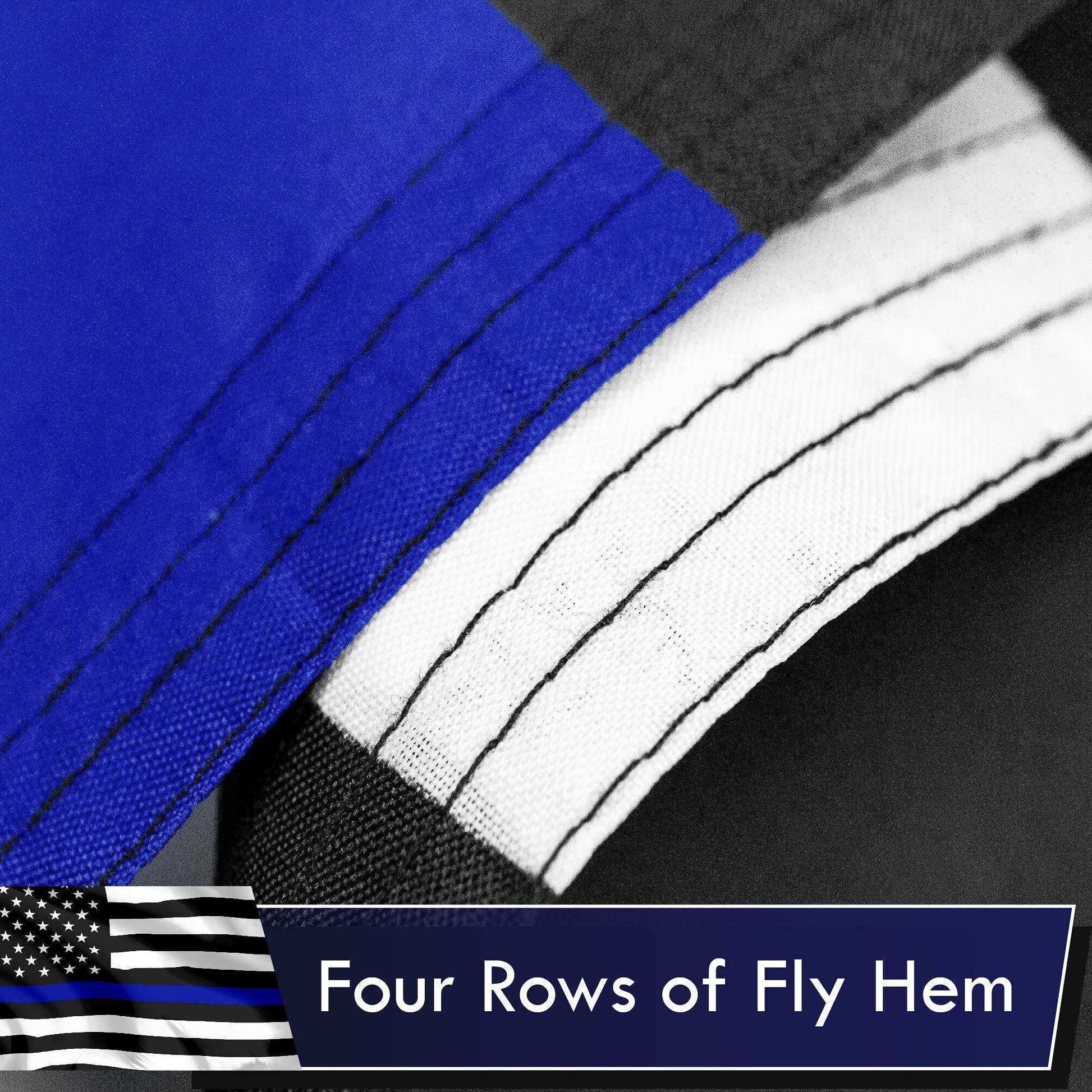 Combo Pack: USA American Flag 3x5 Ft 75D Printed Stars & Thin Blue Line Flag 3x5 Ft 75D Printed - Skoutley Outdoors LLC