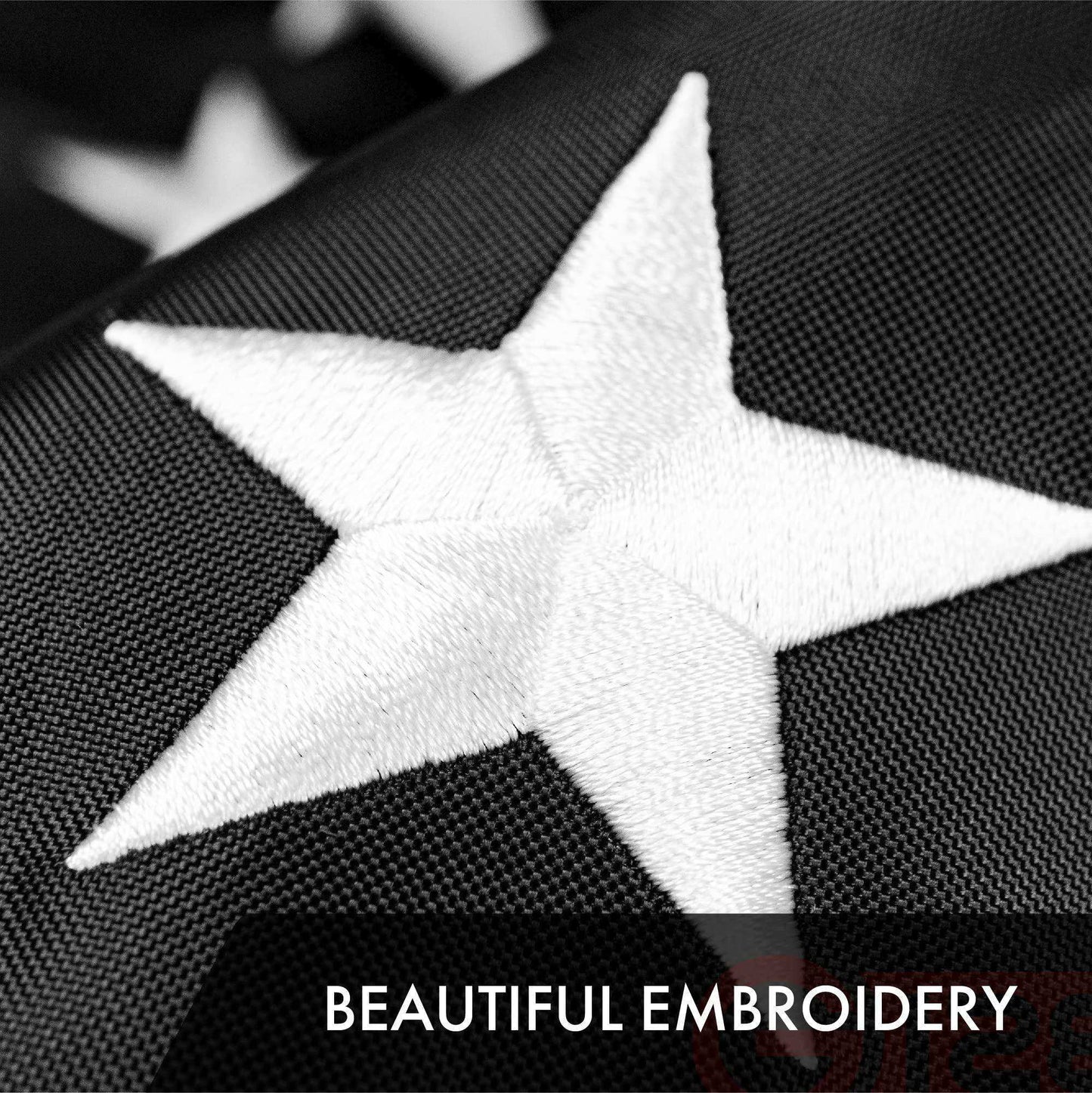 Thin Blue Line Flag | 3x5 Ft | ToughWeave Series Embroidered 210D Polyester | Duty and Honor Flag Embroidered Design Indoor Outdoor Vibrant Colors Brass Grommets - Skoutley Outdoors LLC