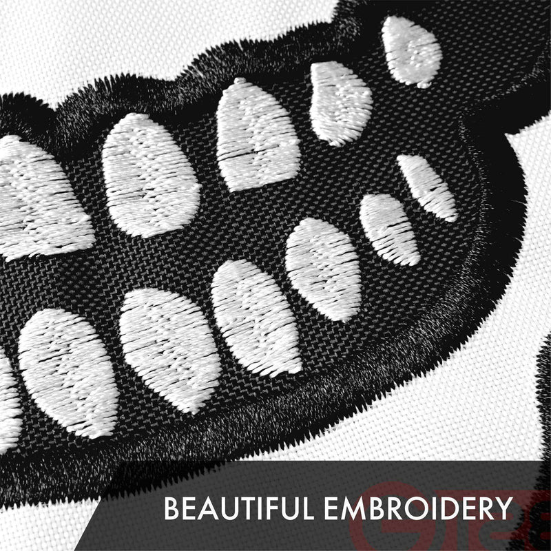 Load image into Gallery viewer, Pirate Jolly Roger Bones Flag | 20x30 In | ToughWeave Series Embroidered 300D Polyester | Novelty Flag Embroidered Design Indoor Outdoor Brass Grommets - Skoutley Outdoors LLC
