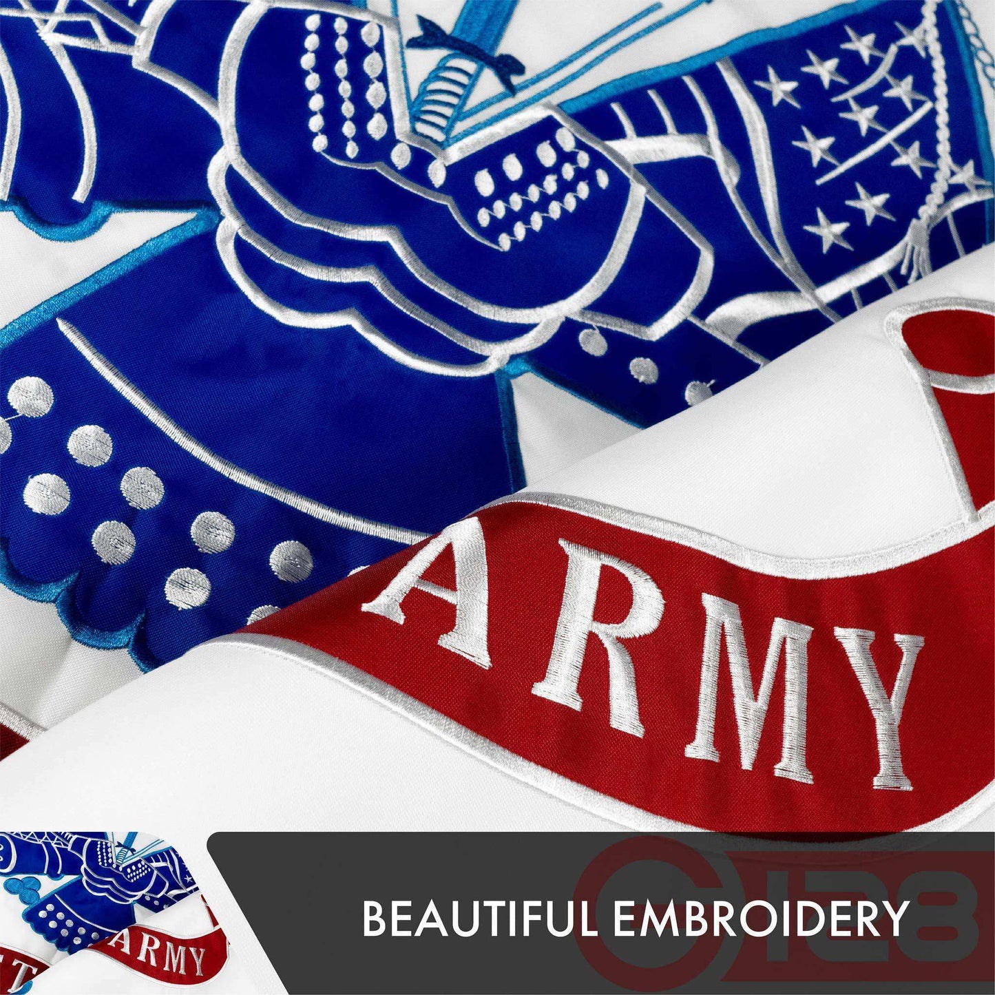 US Army Flag | 3x5 Ft | Double ToughWeave Series Double Sided Embroidered 210D Polyester | Military Flag Embroidered Design Indoor Outdoor Brass Grommets Heavy Duty 3 ply - Skoutley Outdoors LLC