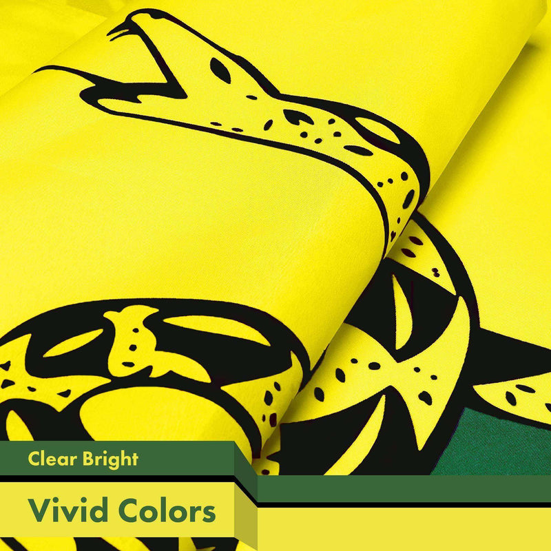 Load image into Gallery viewer, Combo Pack: USA American Flag 3x5 Ft 150D Printed Stars &amp; Gadsden (Dont Tread On Me) Flag 3x5 Ft 150D Printed - Skoutley Outdoors LLC
