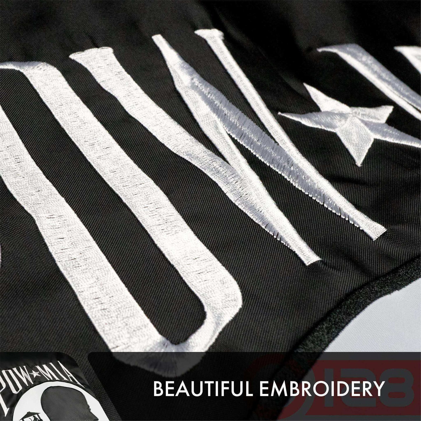 POW MIA Flag | 3x5 Ft | Double ToughWeave Series Double Sided Embroidered 210D Polyester | Embroidered Design Indoor Outdoor Brass Grommets Heavy Duty 2 ply - Skoutley Outdoors LLC