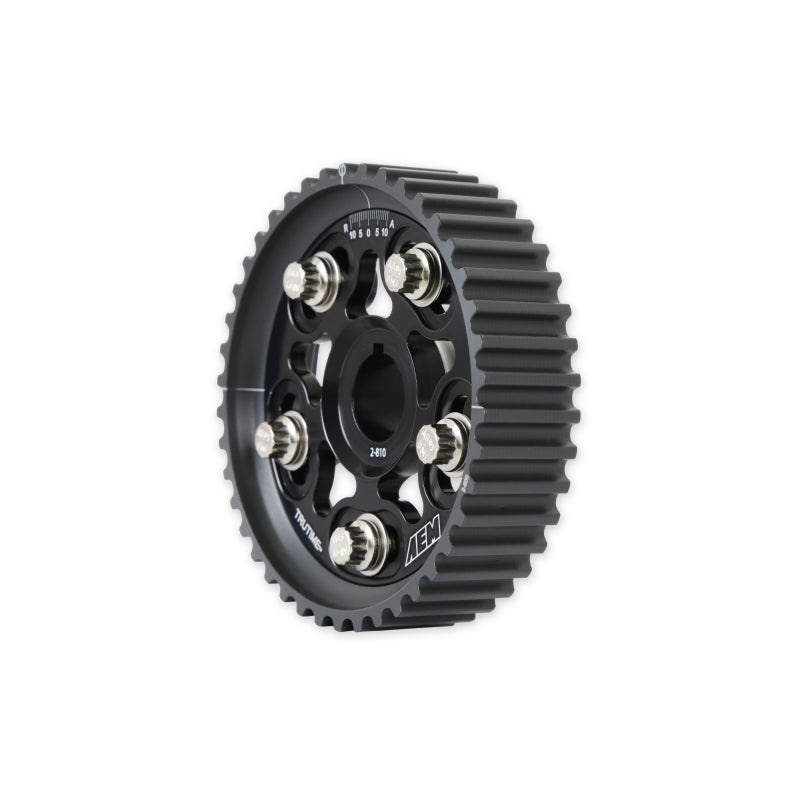 Load image into Gallery viewer, AEM Electronics Tru-Time Cam Gear Black 5-Bolt Honda B Series
