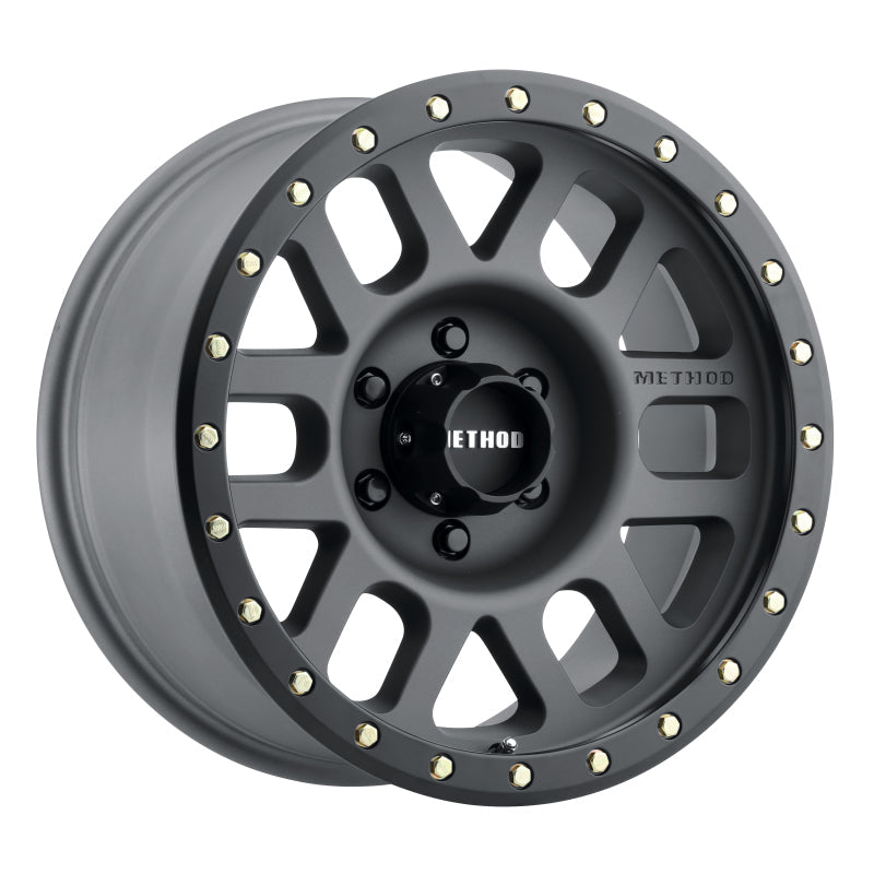Load image into Gallery viewer, Method MR309 Grid 17x8.5 0mm Offset 6x5.5 108mm CB Titanium/Black Street Loc Wheel
