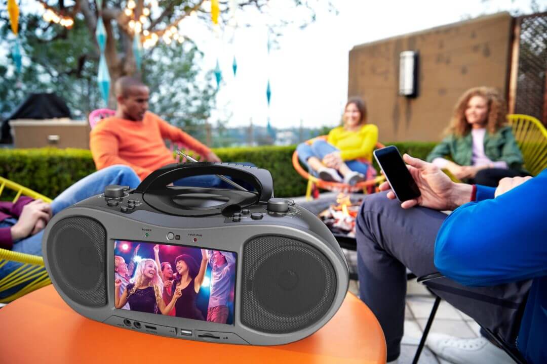 7" Bluetooth® DVD Boombox and TV"