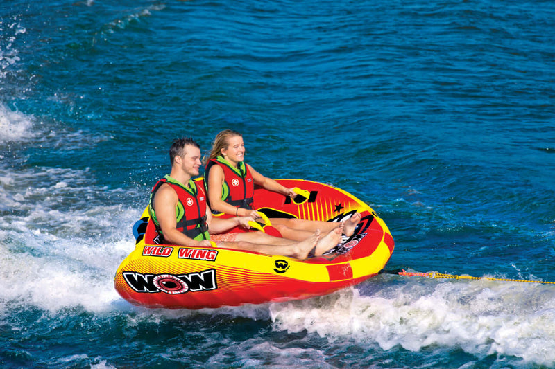 Load image into Gallery viewer, WOW Sports Wild Wing 2 Person Towable Water Tube For Pool and Lake (18-1120)
