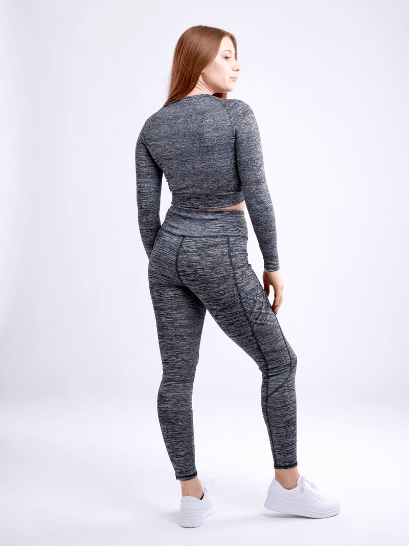Load image into Gallery viewer, JupiterGear High-Waisted Criss-Cross Training Leggings with Hip Pockets
