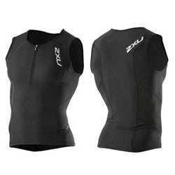 Load image into Gallery viewer, 2XU Men&#39;s Compression Tri Singlet, White/Grey (Small)
