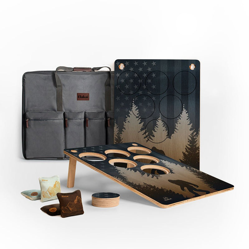 Load image into Gallery viewer, 22-in × 31-in Wood Travel Cornhole Boards Set | Cornhole Pong Collection
