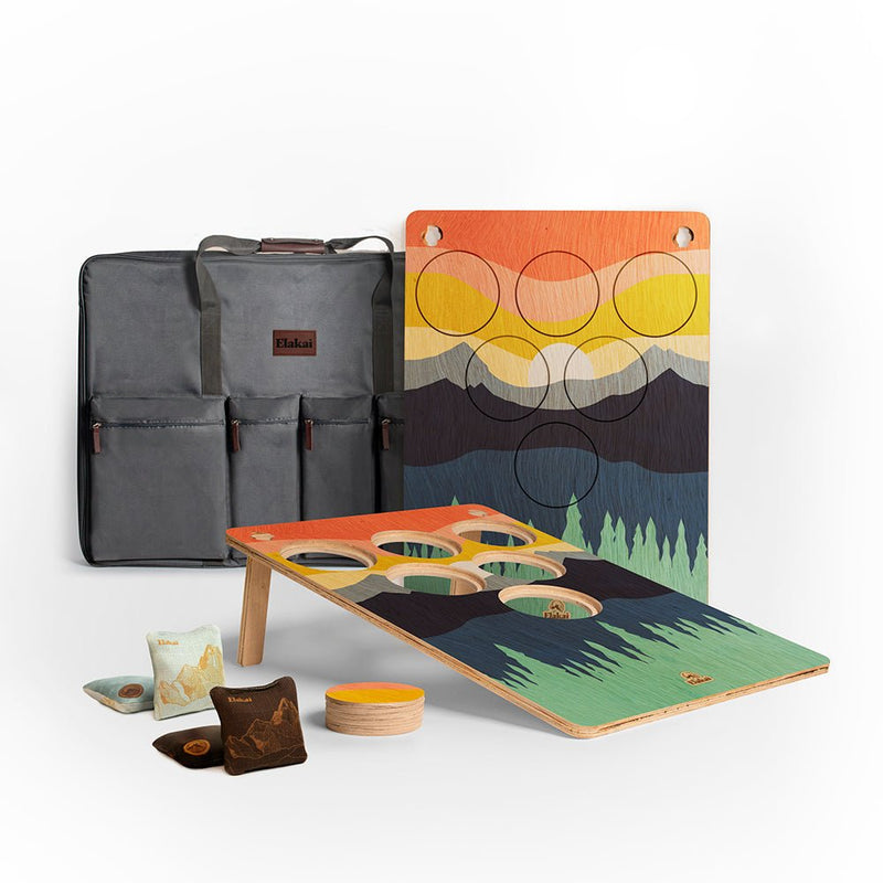 Load image into Gallery viewer, 22-in × 31-in Wood Travel Cornhole Boards Set | Cornhole Pong Collection
