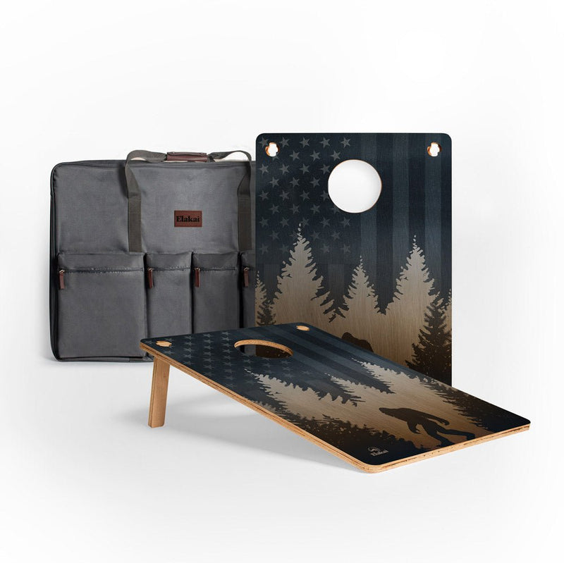 Load image into Gallery viewer, 22-in × 31-in Wood Travel Cornhole Boards Set | Weekender Collection
