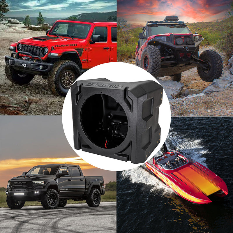 Load image into Gallery viewer, Universal 10-Inch Subwoofer Enclosure - High-Strength Rotomolded Design, Durable &amp; Weather-Resistant, Perfect for Car, Truck, Boat or UTV Audio Upgrades, Enhanced Bass Performance
