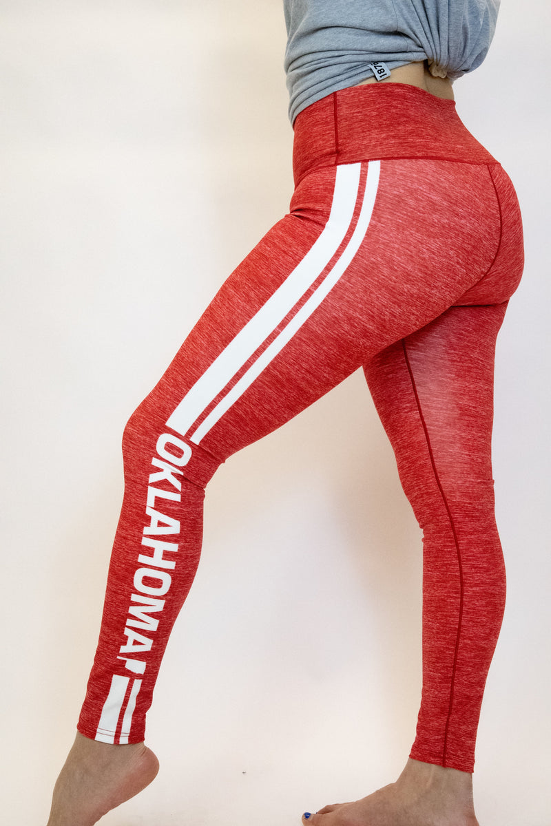 Load image into Gallery viewer, Oklahoma State Pride Red Yoga Pants
