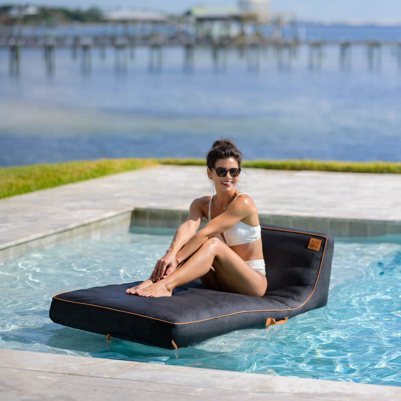 Load image into Gallery viewer, Lux Inflatable Chaise Pool Lounger with Sunbrella® Fabric
