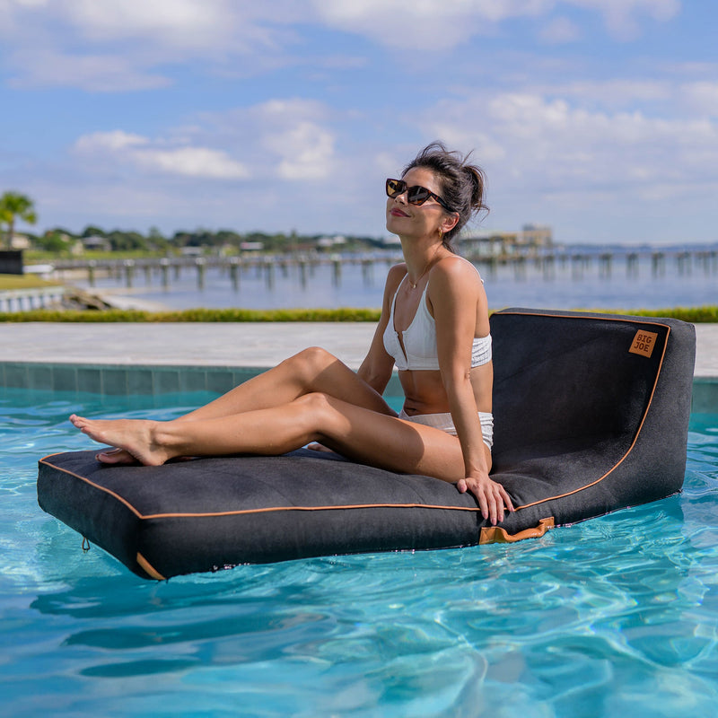 Load image into Gallery viewer, Lux Inflatable Chaise Pool Lounger with Sunbrella® Fabric
