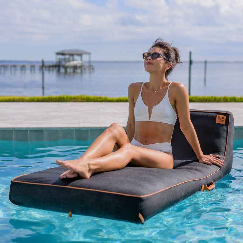 Load image into Gallery viewer, Lux Inflatable Chaise Pool Lounger with Sunbrella® Fabric
