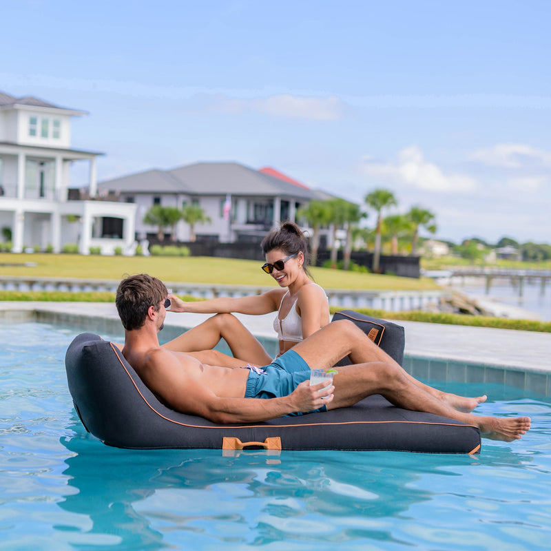 Load image into Gallery viewer, Lux Inflatable Chaise Pool Lounger with Sunbrella® Fabric
