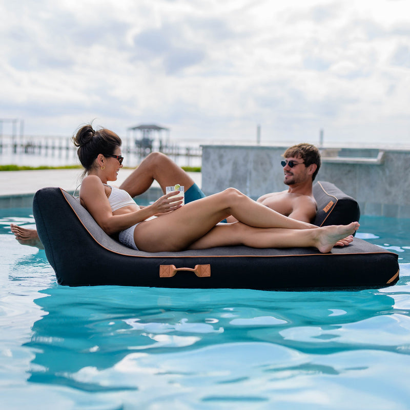 Load image into Gallery viewer, Lux Inflatable Chaise Pool Lounger with Sunbrella® Fabric
