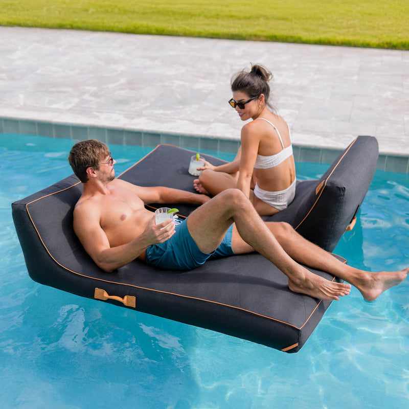 Load image into Gallery viewer, Lux Inflatable Chaise Pool Lounger with Sunbrella® Fabric
