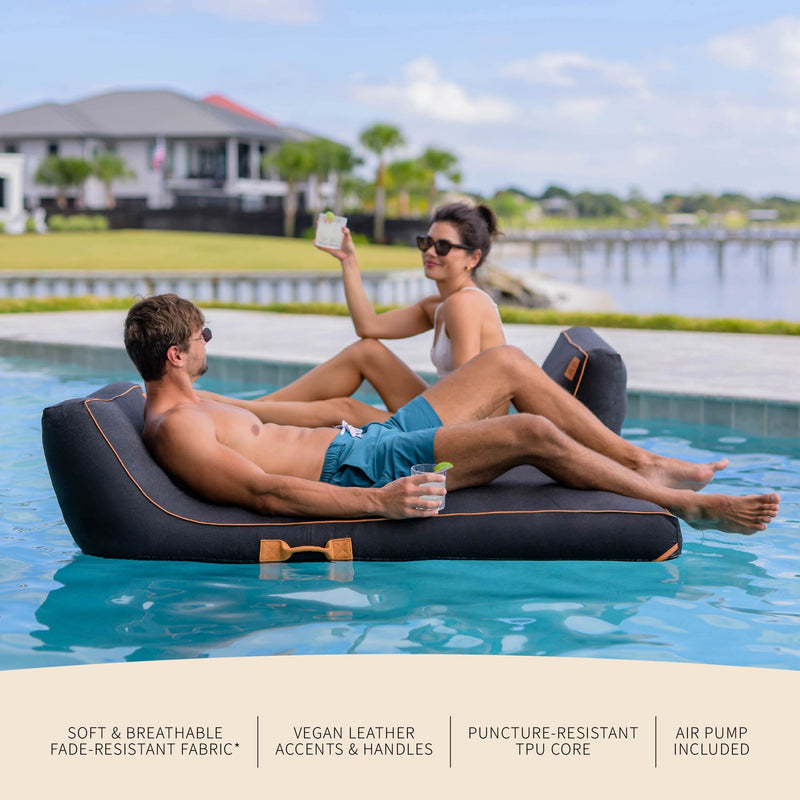 Load image into Gallery viewer, Lux Inflatable Chaise Pool Lounger with Sunbrella® Fabric
