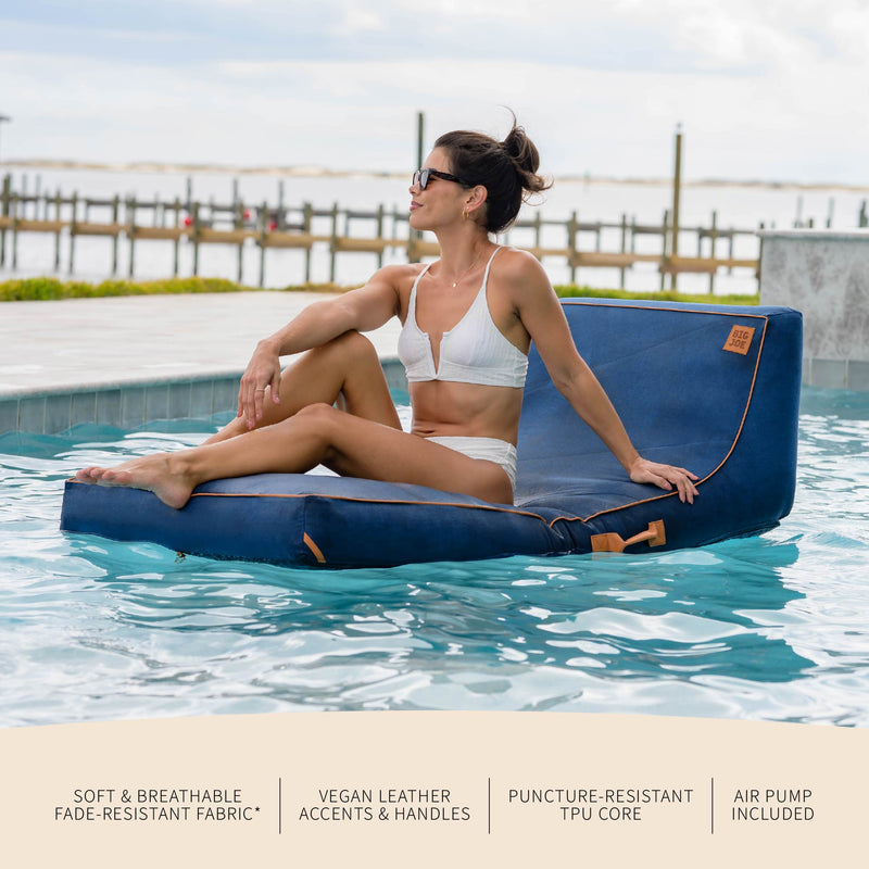 Load image into Gallery viewer, Lux Inflatable Chaise Pool Lounger with Sunbrella® Fabric
