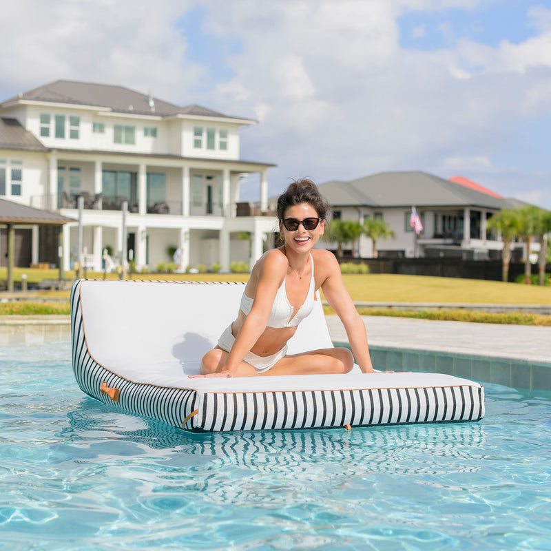 Load image into Gallery viewer, Lux Double Inflatable Chaise Pool Float

