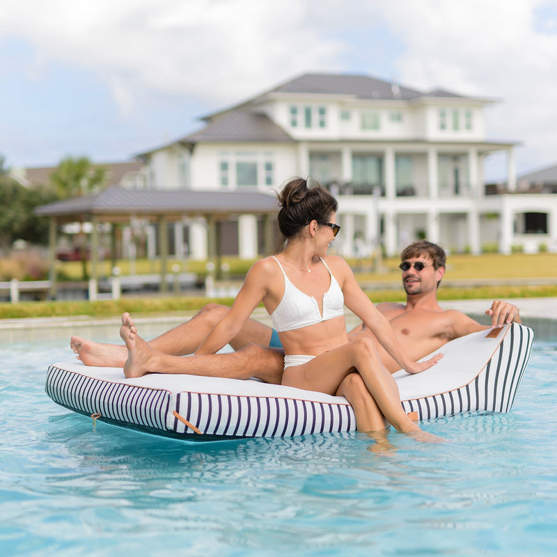 Load image into Gallery viewer, Lux Double Inflatable Chaise Pool Float
