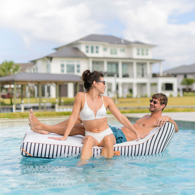 Load image into Gallery viewer, Lux Double Inflatable Chaise Pool Float
