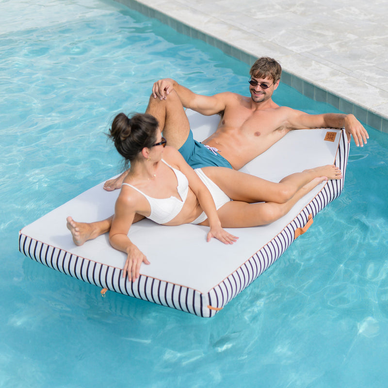 Load image into Gallery viewer, Lux Double Inflatable Chaise Pool Float
