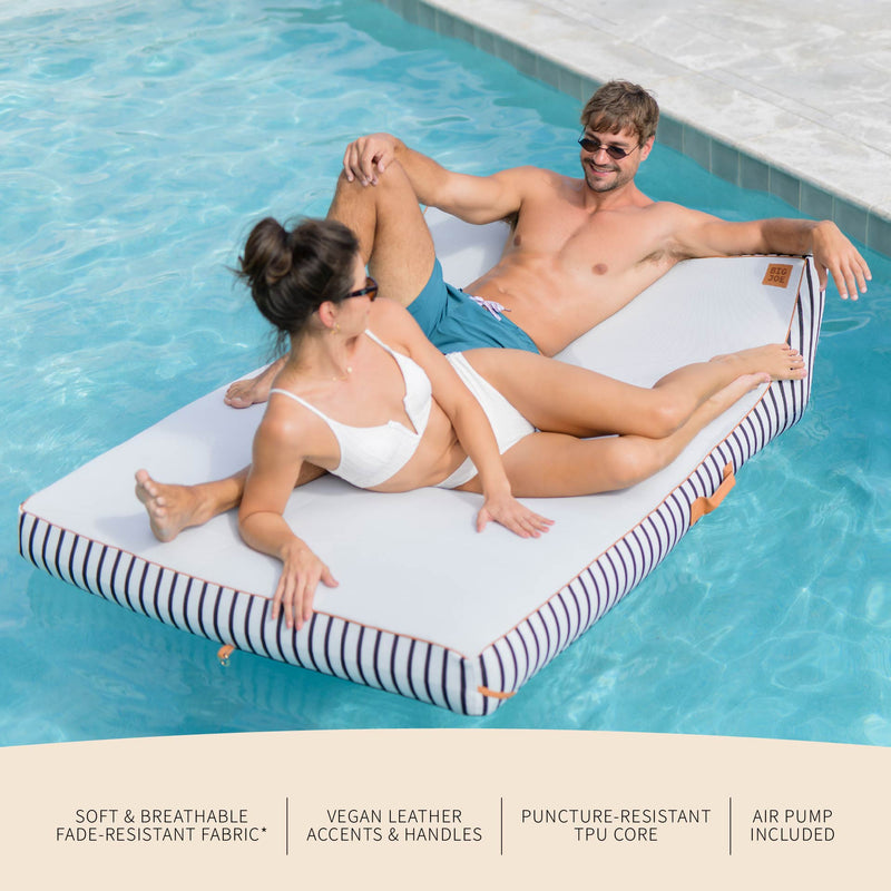 Load image into Gallery viewer, Lux Double Inflatable Chaise Pool Float
