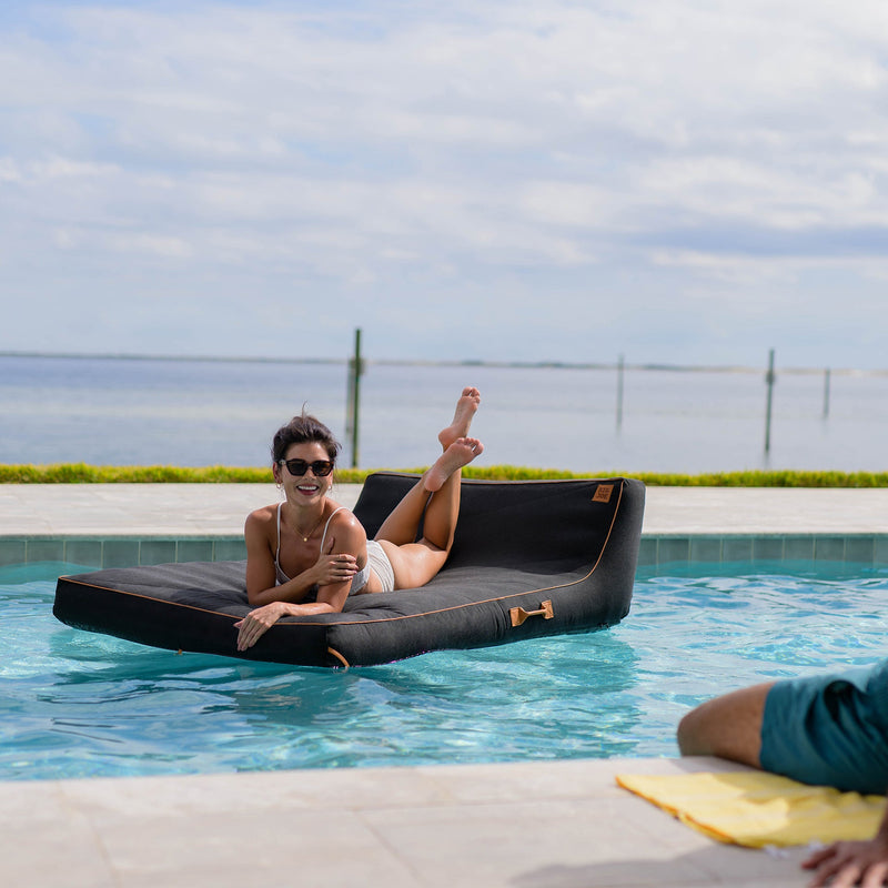 Load image into Gallery viewer, Lux Double Inflatable Chaise Pool Float with Sunbrella® Fabric
