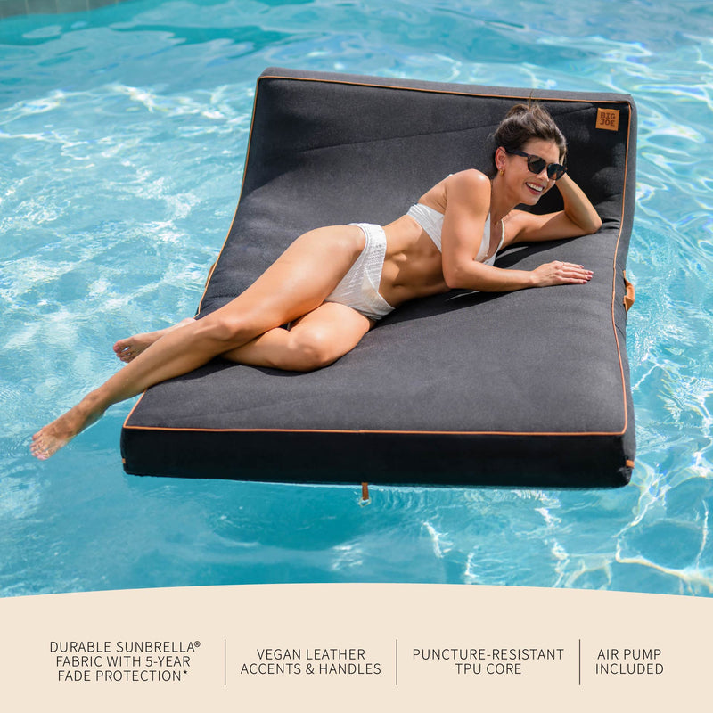 Load image into Gallery viewer, Lux Double Inflatable Chaise Pool Float with Sunbrella® Fabric
