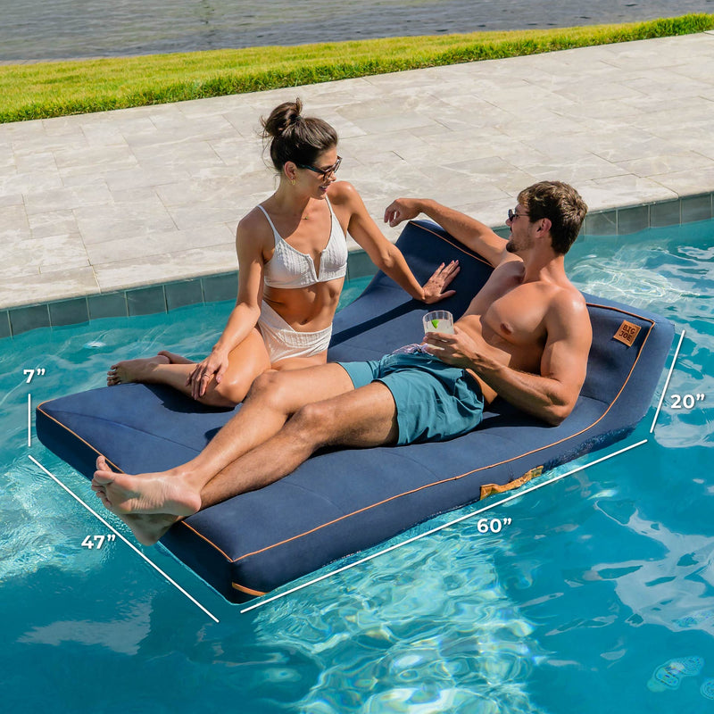 Load image into Gallery viewer, Lux Double Inflatable Chaise Pool Float with Sunbrella® Fabric
