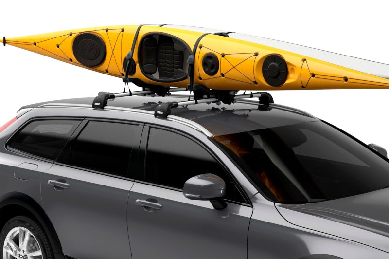 Load image into Gallery viewer, Thule Compass 4-in-1 Water Sport Roof Top Carrier (w/Integrated StrapCatch) - Black
