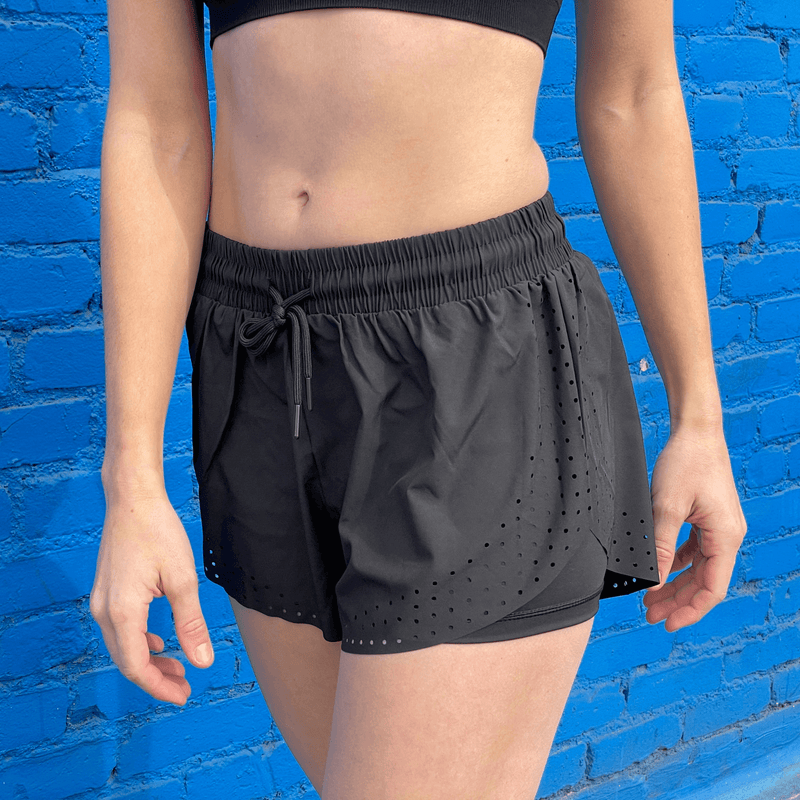 Load image into Gallery viewer, Arielle Athletic Shorts with Built-In Compression
