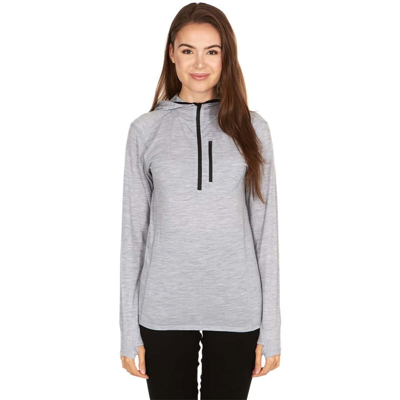 Load image into Gallery viewer, Women's 1/4 Zip Merino Sun Hoodie - Microweight
