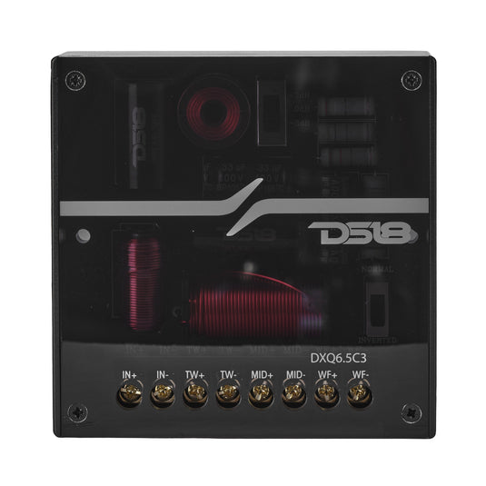 DXQ 6.5" 3-Way Component Speaker Set with Yellow Straw + Composite Foam Cone | 150W RMS 4-Ohm