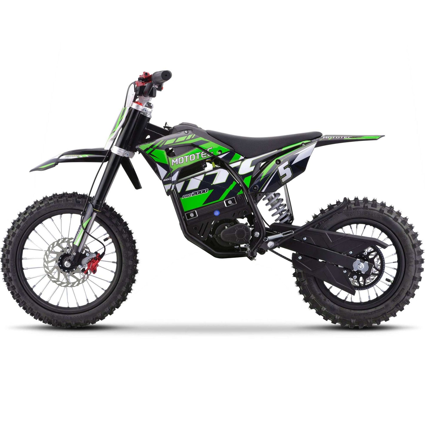 Mototec 60v Pro Electric Dirt Bike 2000w Lithium Green - Skoutley Outdoors LLC
