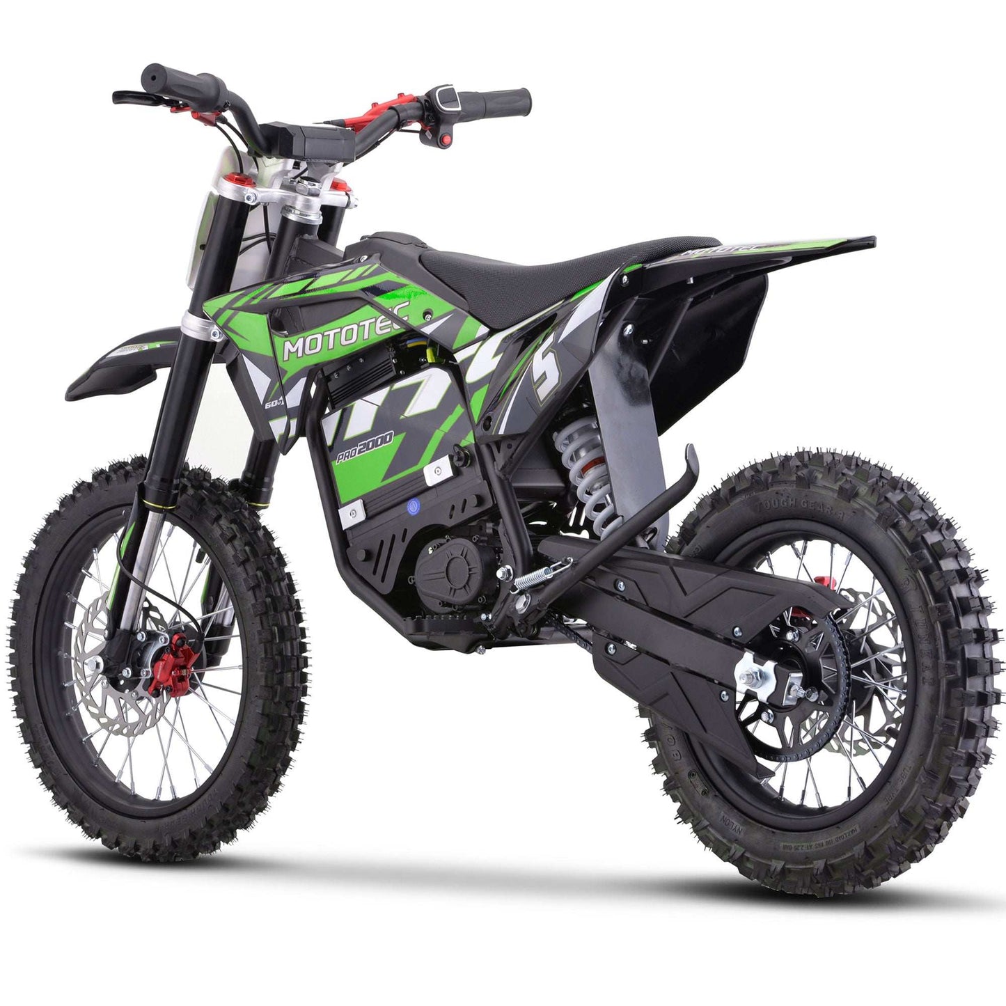 Mototec 60v Pro Electric Dirt Bike 2000w Lithium Green - Skoutley Outdoors LLC
