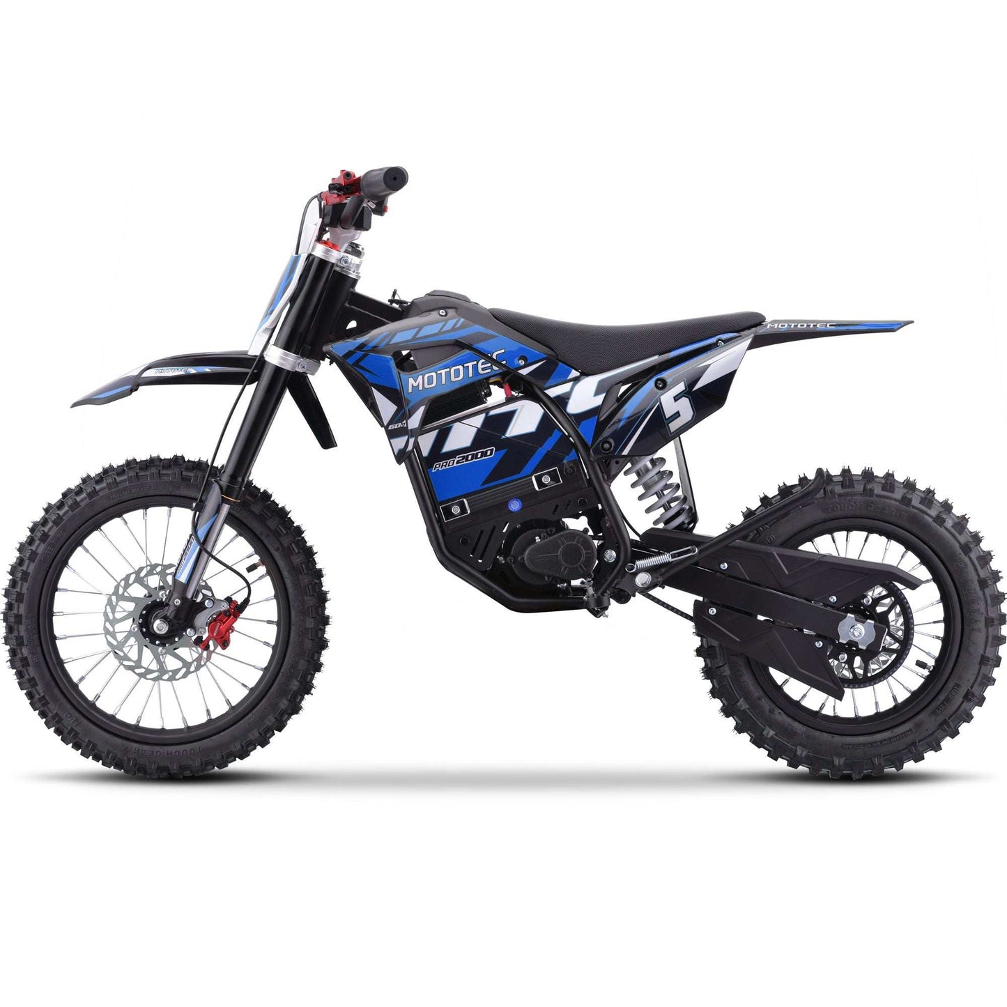Mototec 60v Pro Electric Dirt Bike 2000w Lithium Blue - Skoutley Outdoors LLC