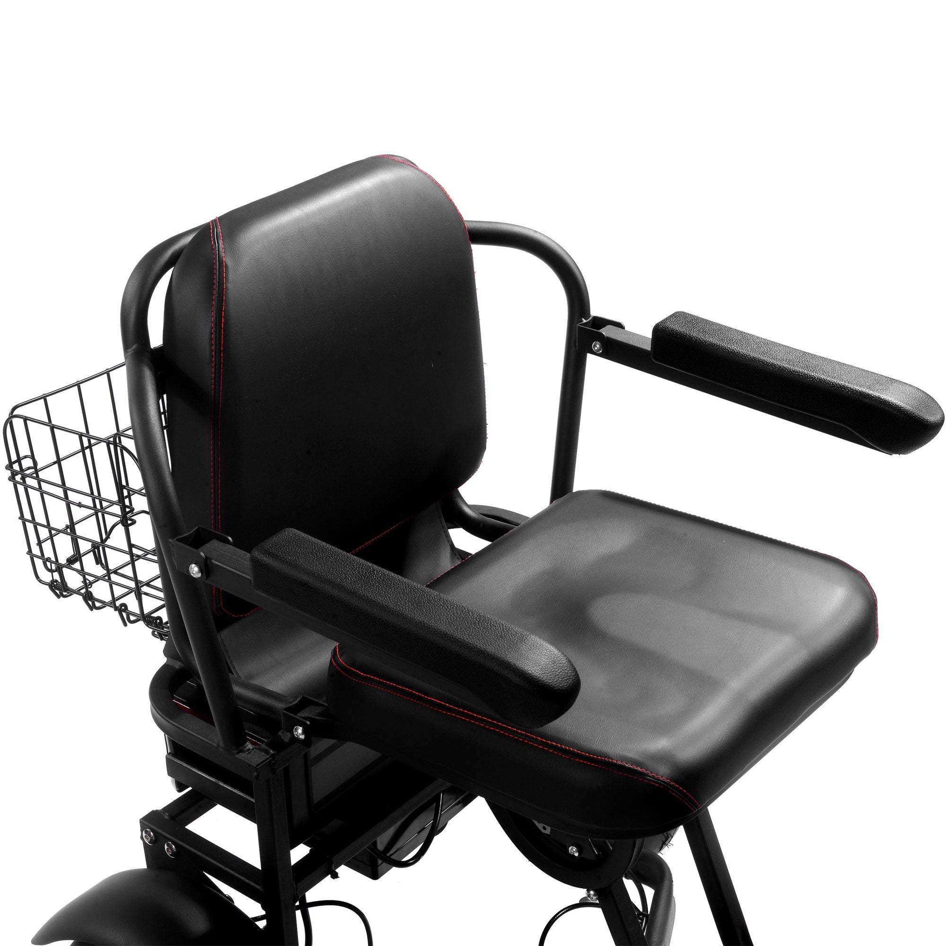 Mototec Folding Mobility Electric Trike 48v 1000w Dual Motor Lithium Black - Skoutley Outdoors LLC