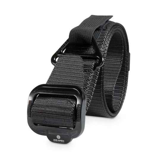 2ND Amen Men's Tactical 1.5 Inch Convertible TDU Rigger with Black Nylon webbing belt & Adjustable Metal Buckle - Skoutley Outdoors LLC