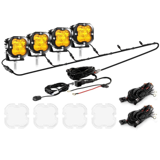 XP-ULTRA Series 3 Inch 80W 9600LM LED Pods Lights White&Amber
