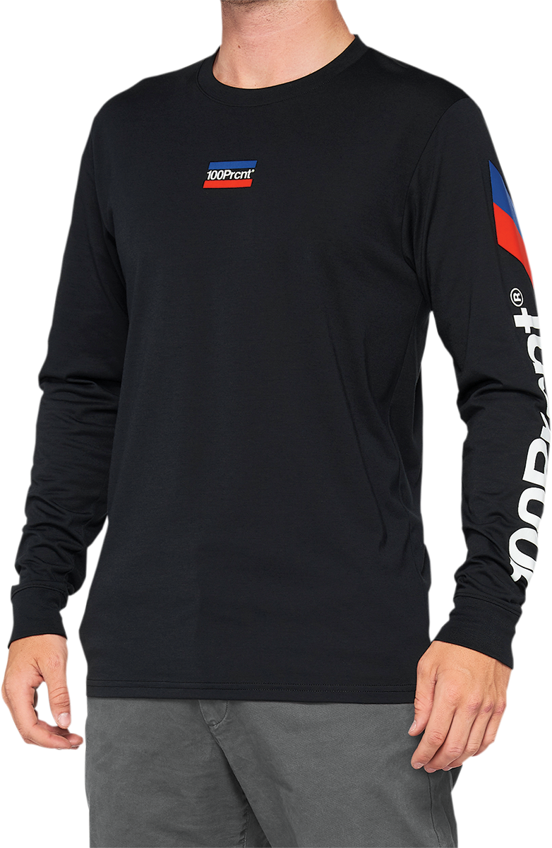 Load image into Gallery viewer, 100% Aster Tech T-Shirt - Long-Sleeve - Black - Medium 35029-001-11
