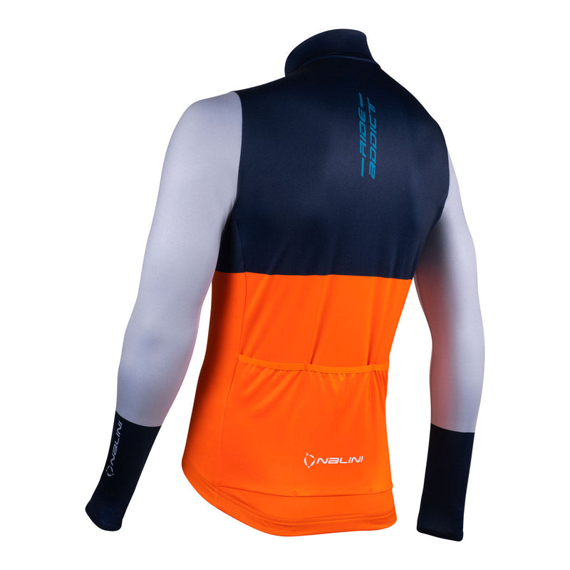 Load image into Gallery viewer, 2024 Nalini WARM FIT Men&#39;s Long Sleeve Cycling Jersey (Blue/Orange) S-4XL
