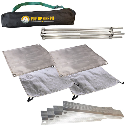 Pop-Up Fire Pit + Heat Shield (Bonus Pack)